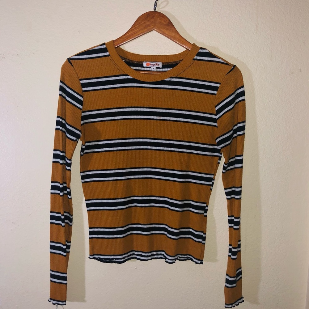 Orange Kiss-long sleeve crop top